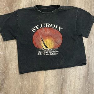 Women’s Brandy Melville St. Croix Crop Top Gray